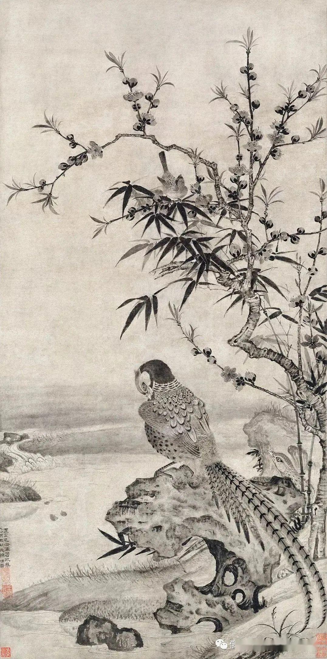 国画欣赏由写形向写意的过渡元代花鸟画赏析