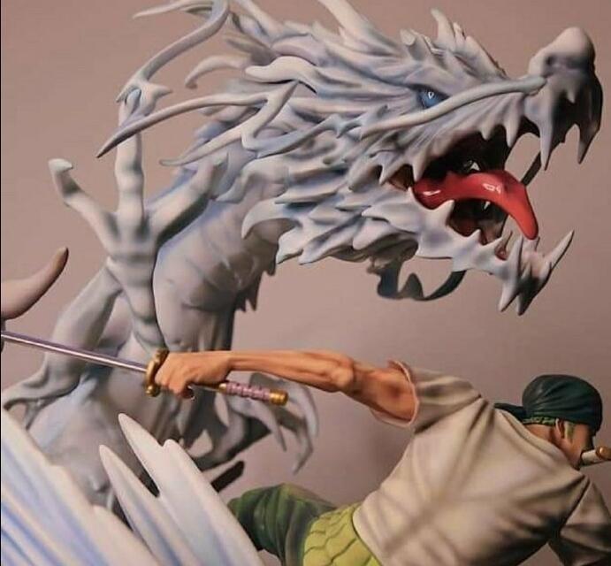 原创海贼王索隆斩龙被制作成手办龙头太像凯多了