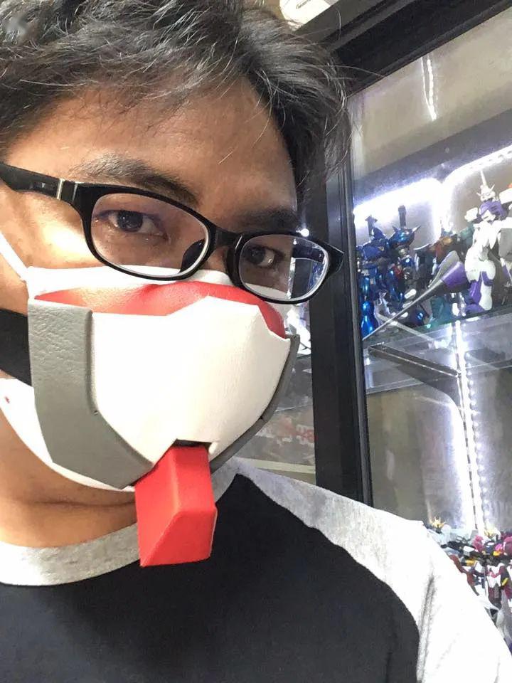 皮制高达口罩这么多样式你们都猜到分别是哪个高达的脸了吗