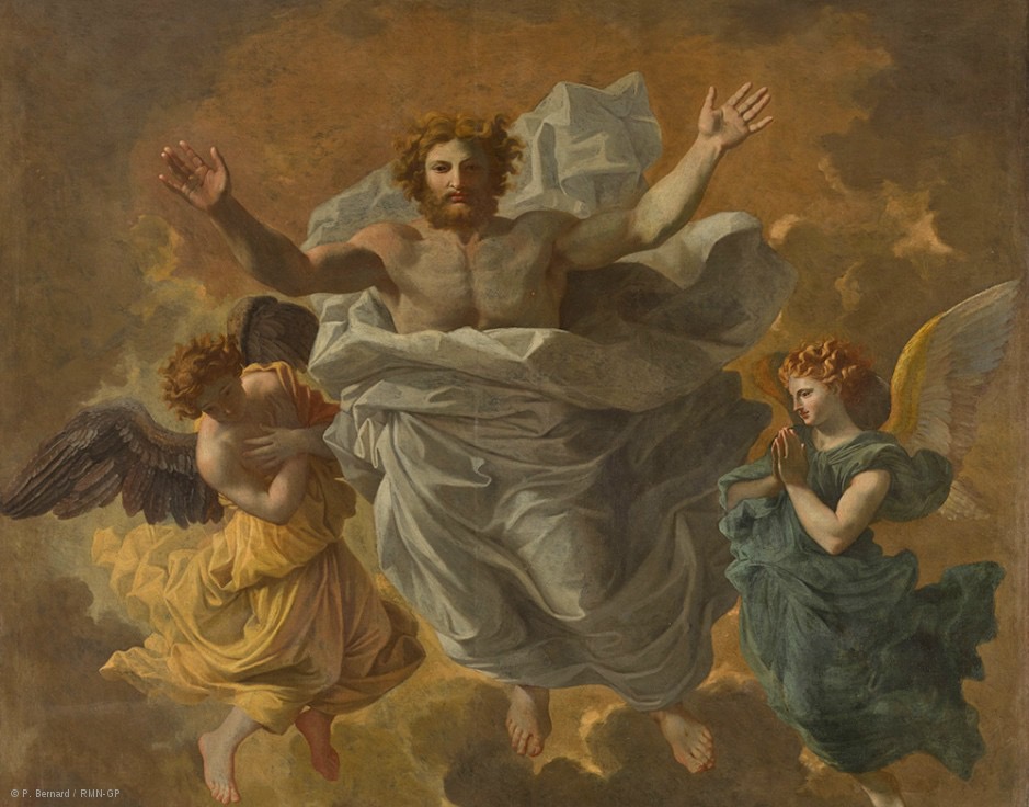 学院派先驱者法国绘画之父尼古拉普桑死神在阿卡迪亚