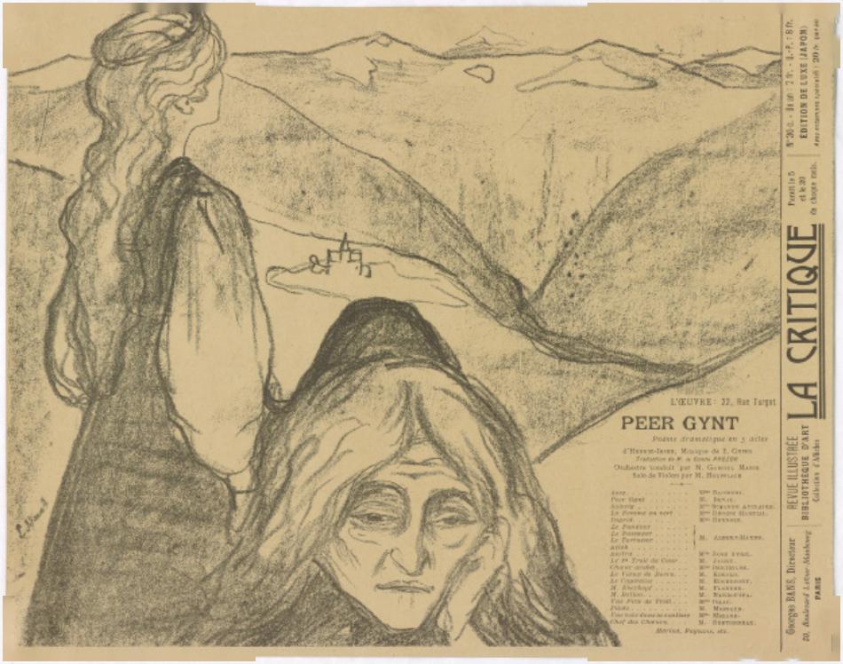 《培尔·金特》里绝望的老母亲阿塞(aase)和年轻又充满希望的索尔维