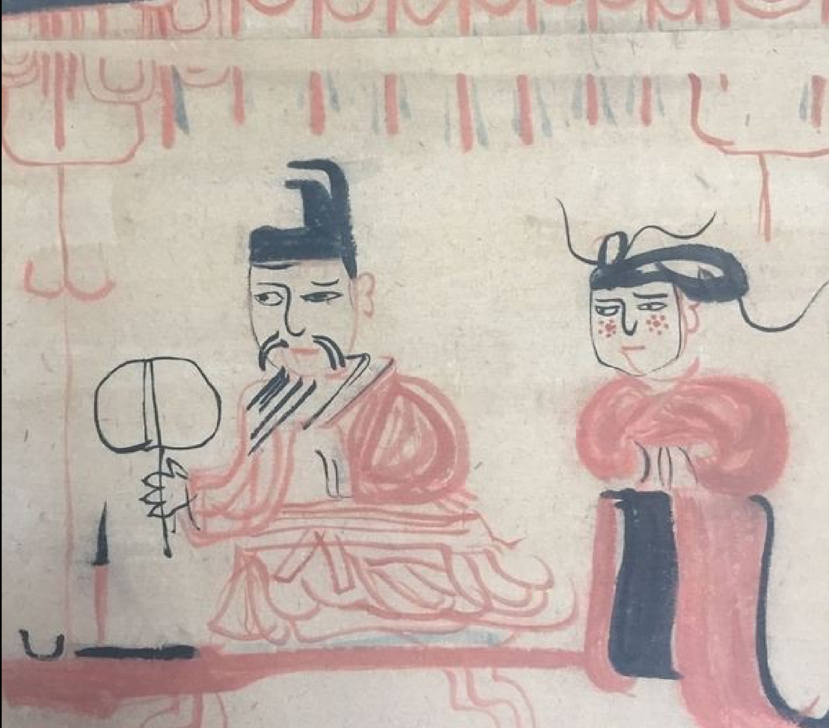 自治区博物馆就有六张东晋时期的纸片画拼成的《东晋墓主人生活图》