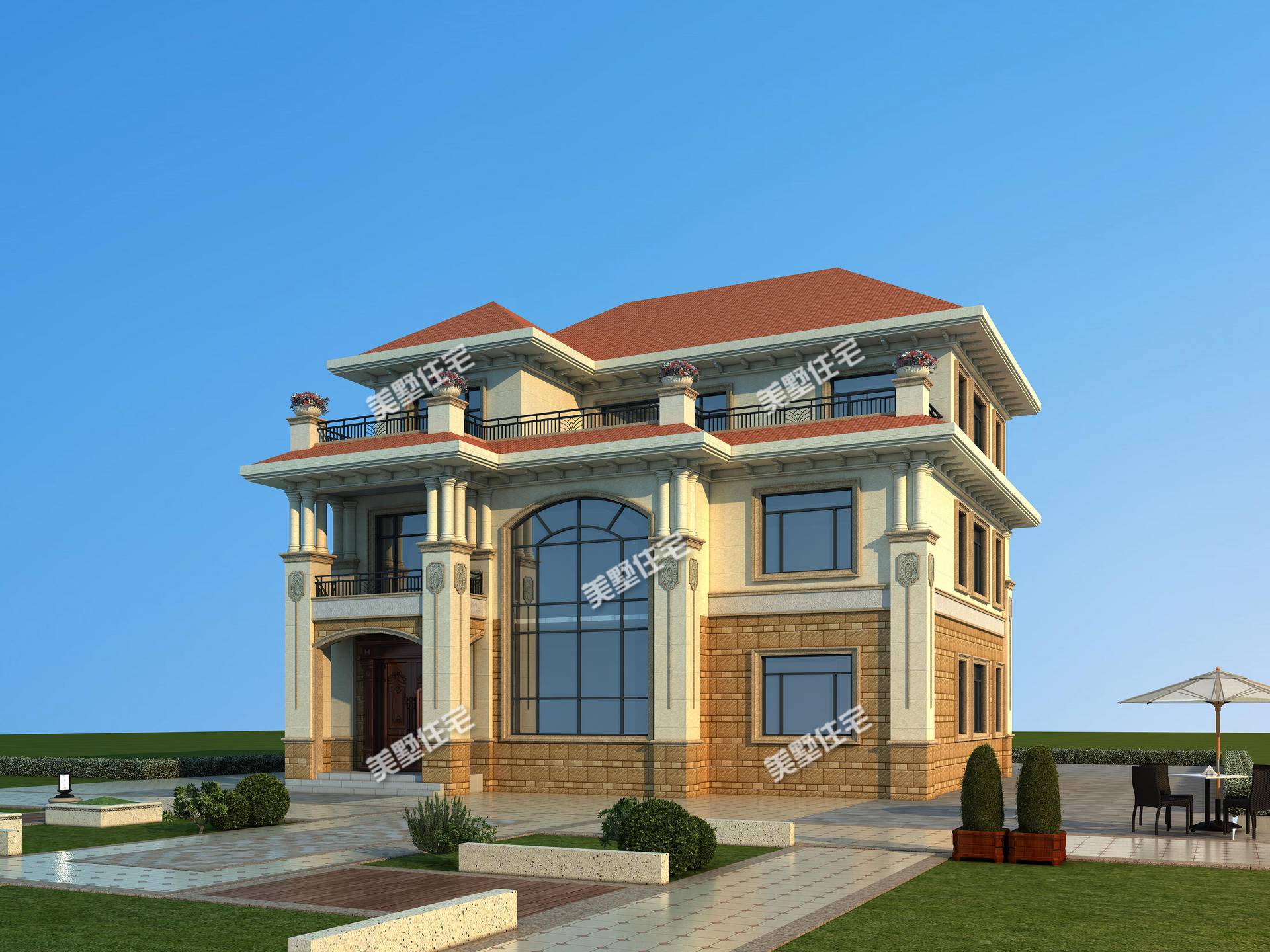 复式三层别墅开间14米带挑高客厅大露台让人心动的好房子