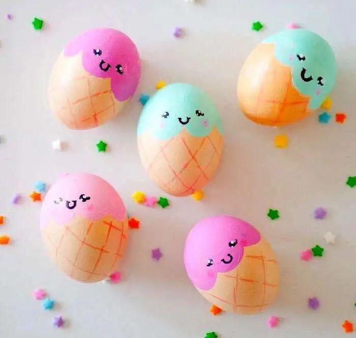 充满食欲的"汉堡彩蛋","冰激凌彩蛋",肯定很受小吃货的欢迎~图源:创意