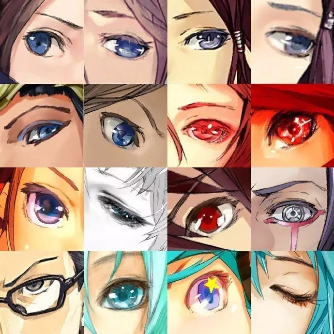 赛高酱发福利了超齐全的日系眼睛绘画素材练习
