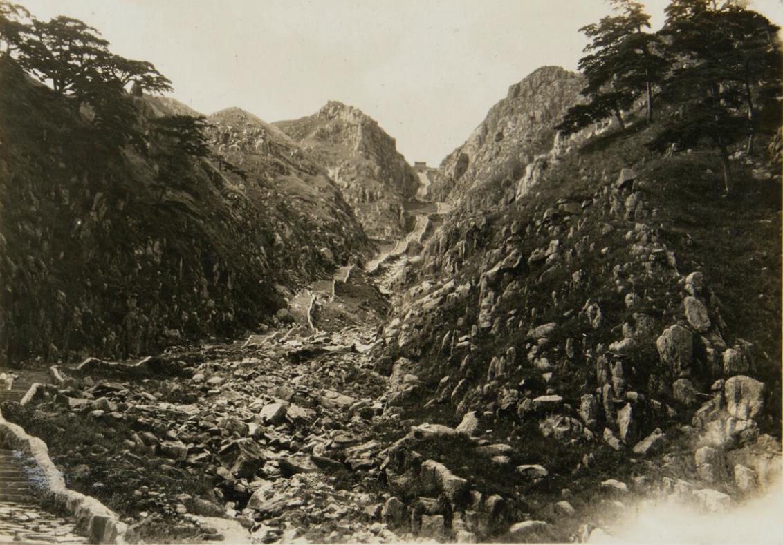 泰安老照片80年前的泰山是什么样子