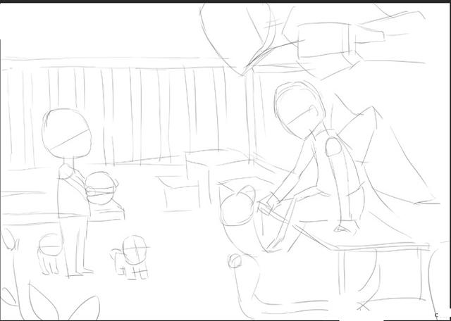 插画绘画实例 - ps人物场景插画分解流程