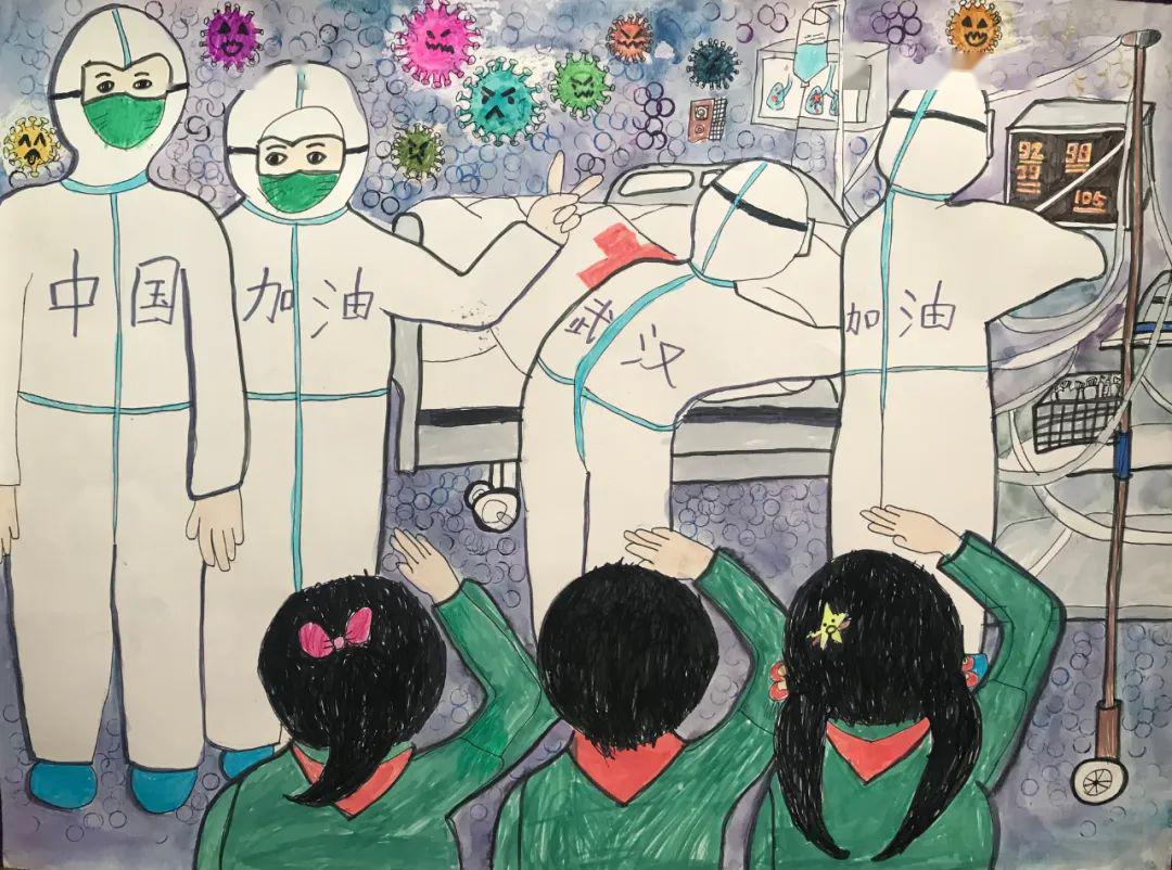 南京抗疫绘画作品图片