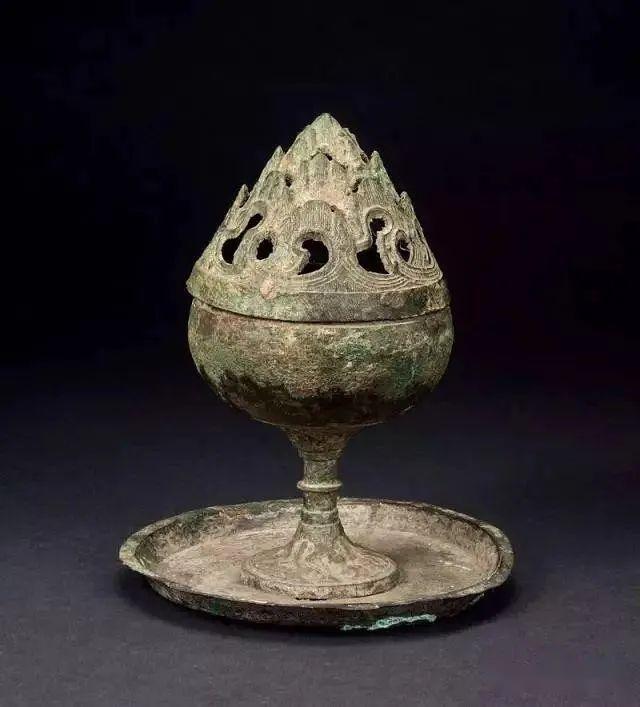 平阴文物西汉灰陶博山炉