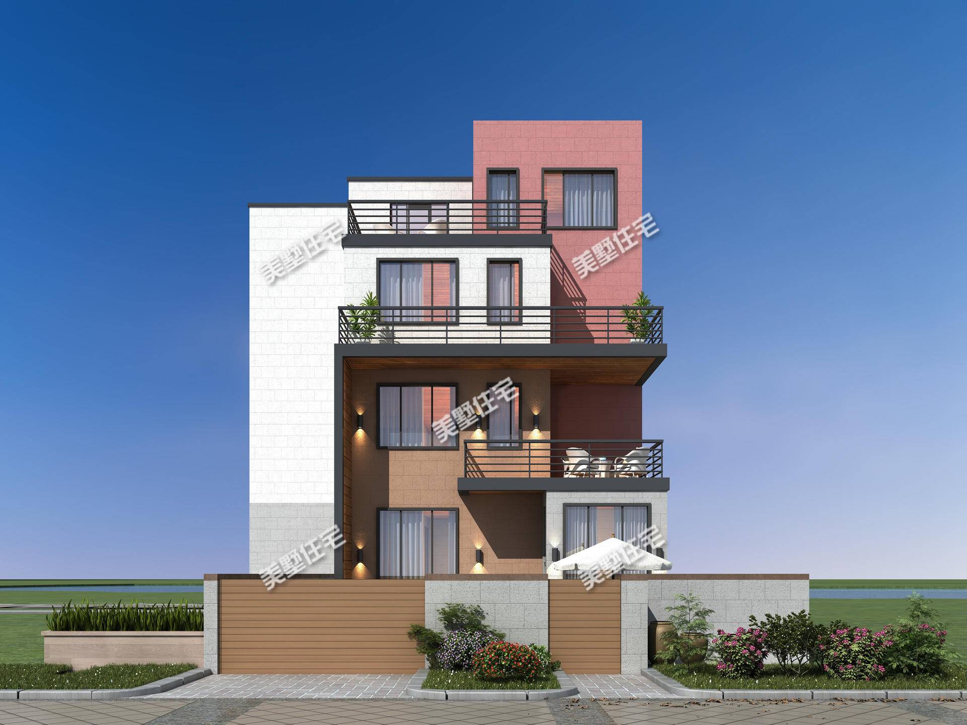 厉害了这么漂亮的四层现代风别墅没想到占地才97平