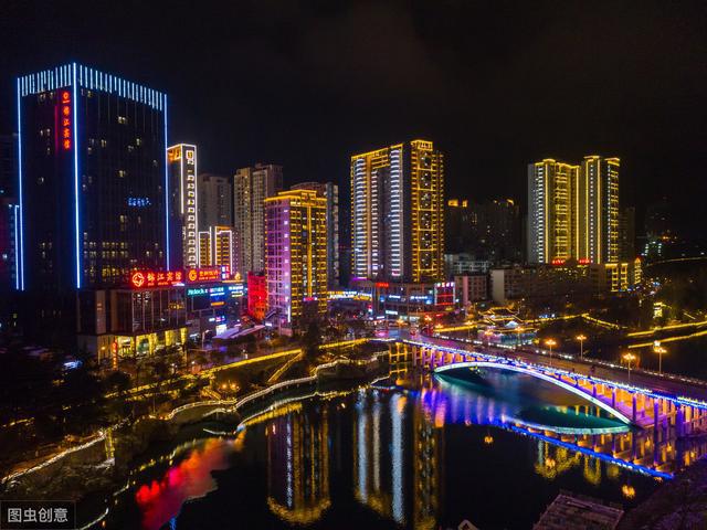 六盘水夜景图片图片