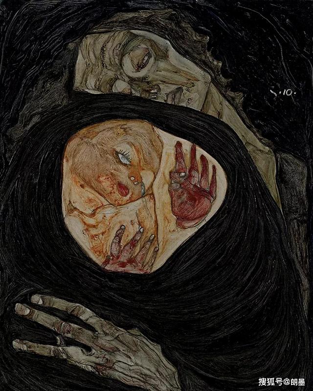 在世界疫情中丧生的天才画家席勒爱画死亡主题去世时年仅28岁