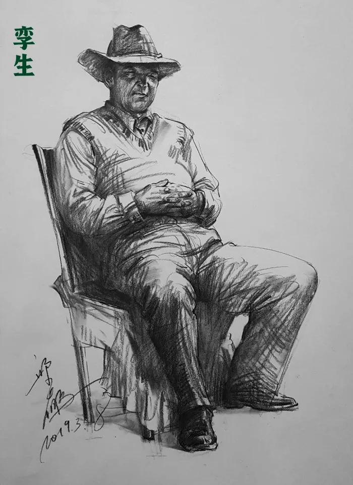 示范想要了解的同学可以点击图片阅读关于素描手臂的解析之前孪生画