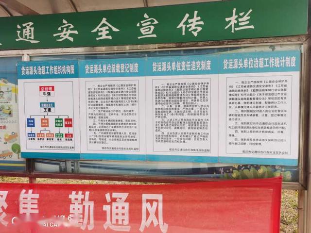 货运源头企业走访宣传,组织货运源头企业签订《货运源头治超承诺书》