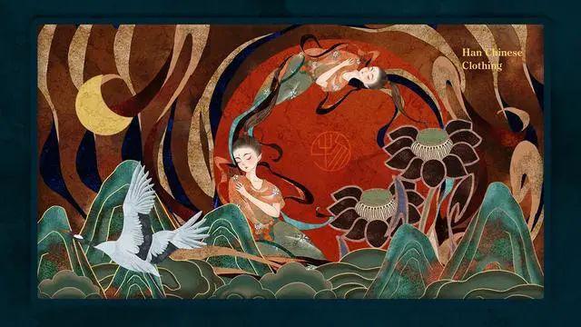 敦煌画风的汉服品牌设计