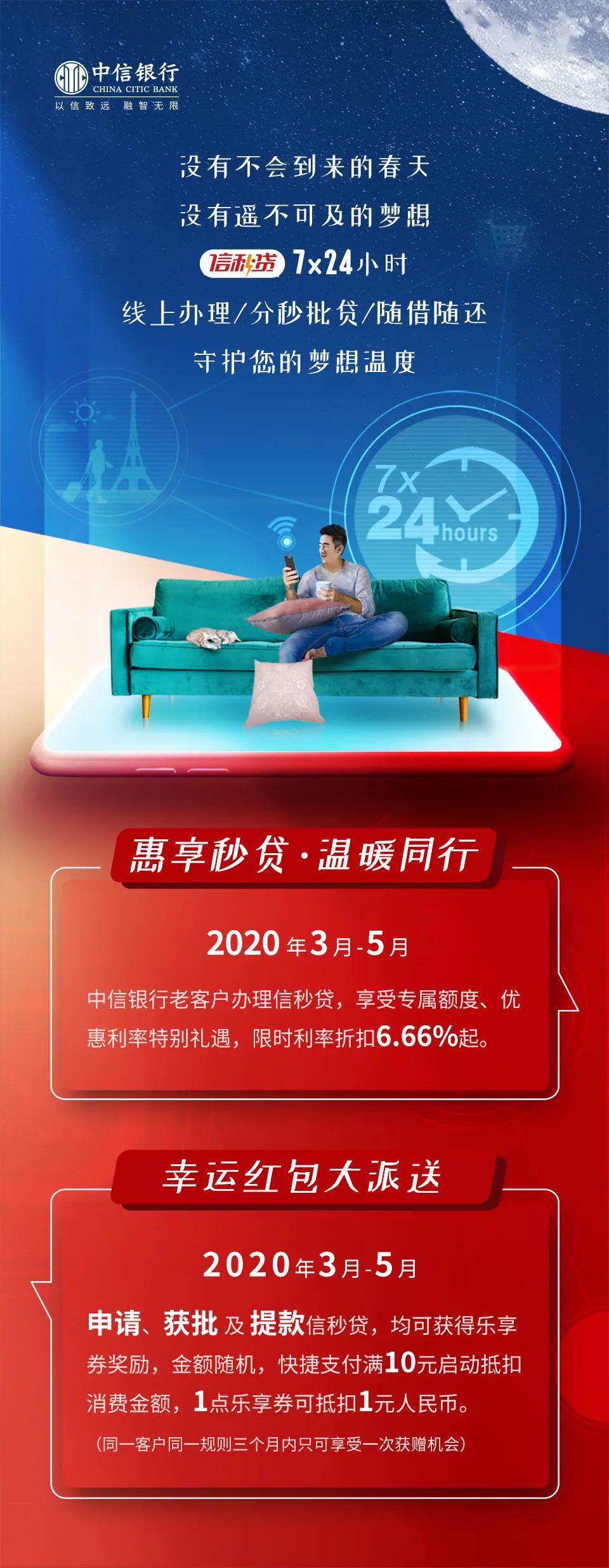 信秒贷 | 限时利率折扣6.66%起!