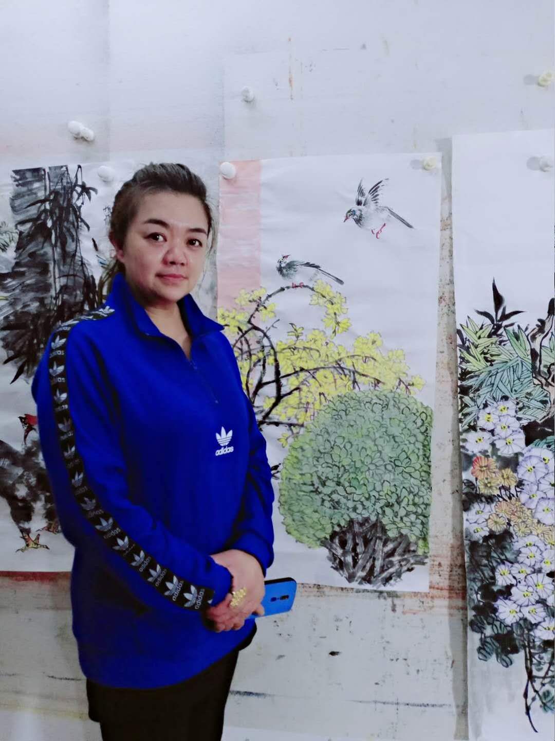 当代画家顾玉杰水墨山水花鸟精品作品赏析