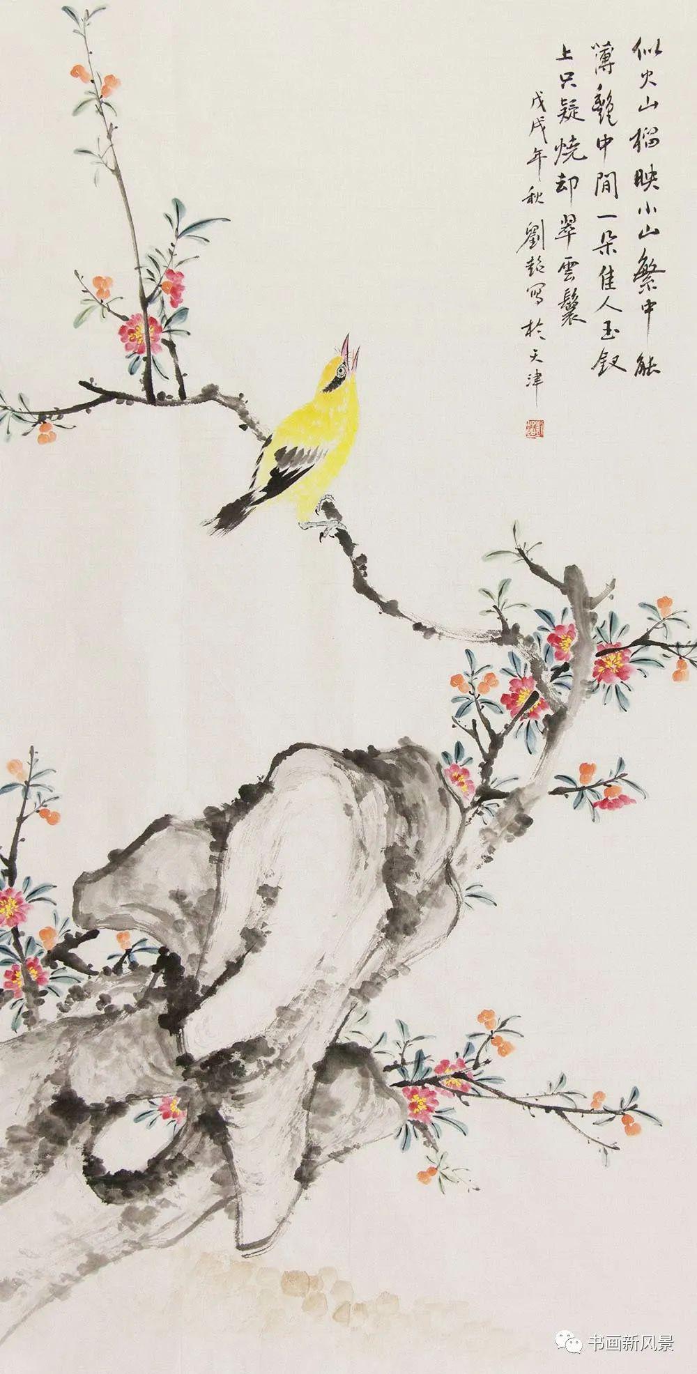 简简单单的花鸟非常赏心悦目