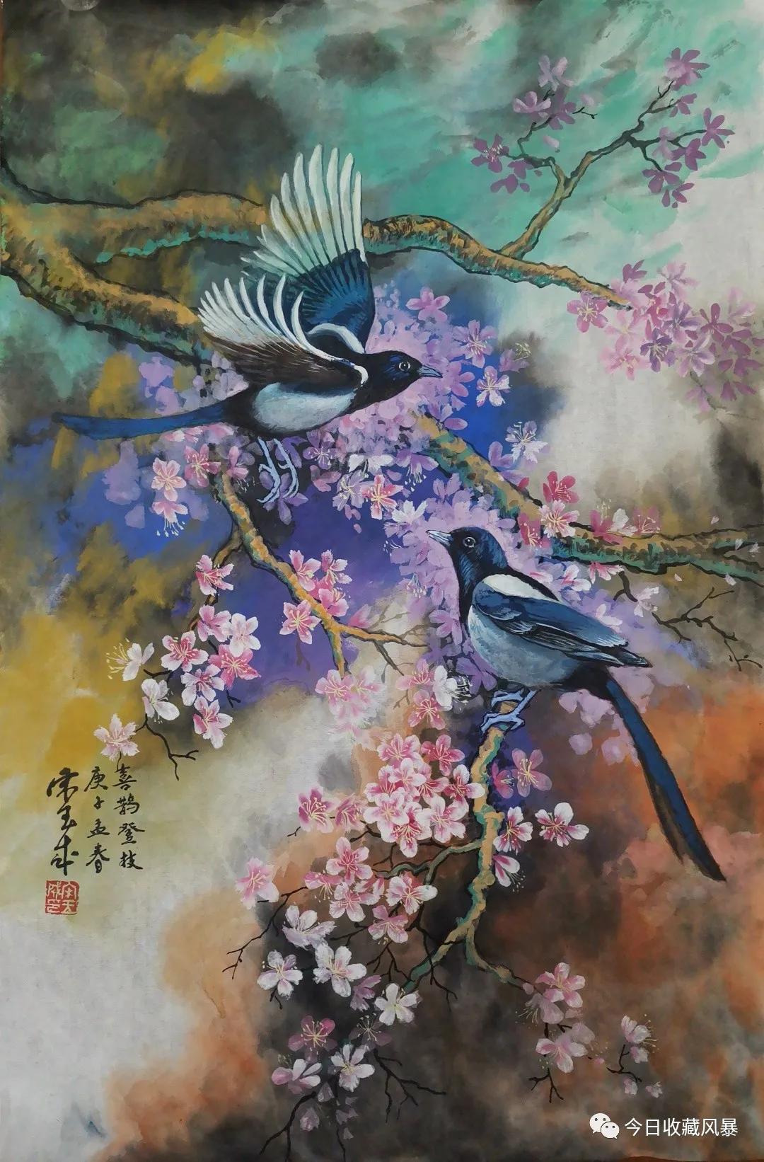 鲁美教授宋玉成独创重彩花鸟新风格