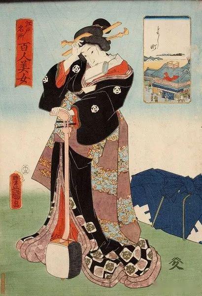 浮世绘—江戸名所百人美女图