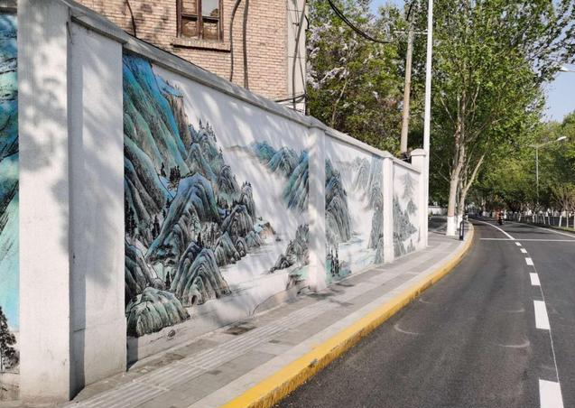 让风景上墙西安高新区用墙体彩绘画刷新城市面貌