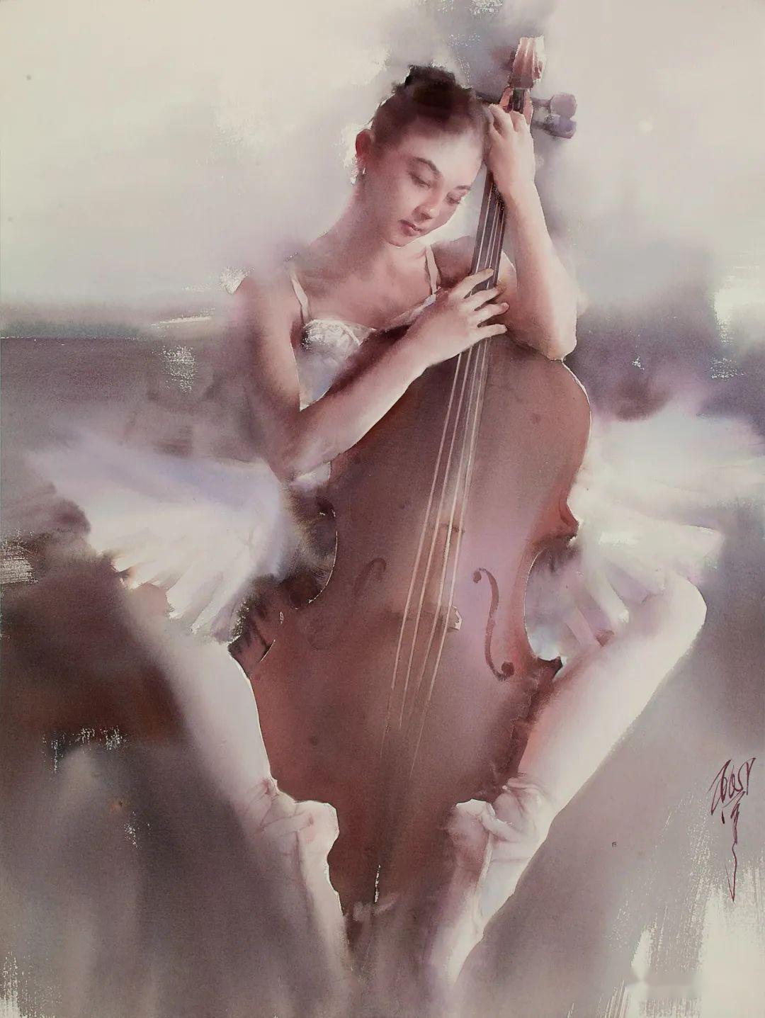 柳毅丨饱含深情的视野_水彩