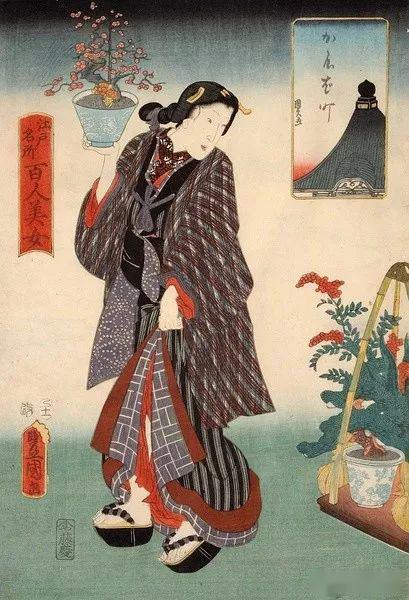 浮世绘—江戸名所百人美女图