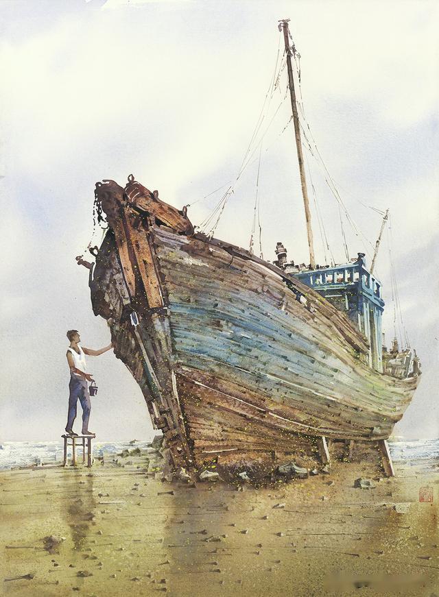 中国美术家协会会员董克诚水彩画高清图集