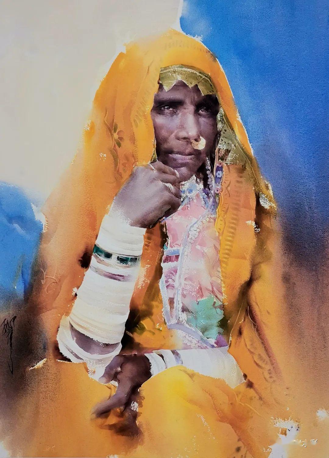 柳毅丨饱含深情的视野_水彩