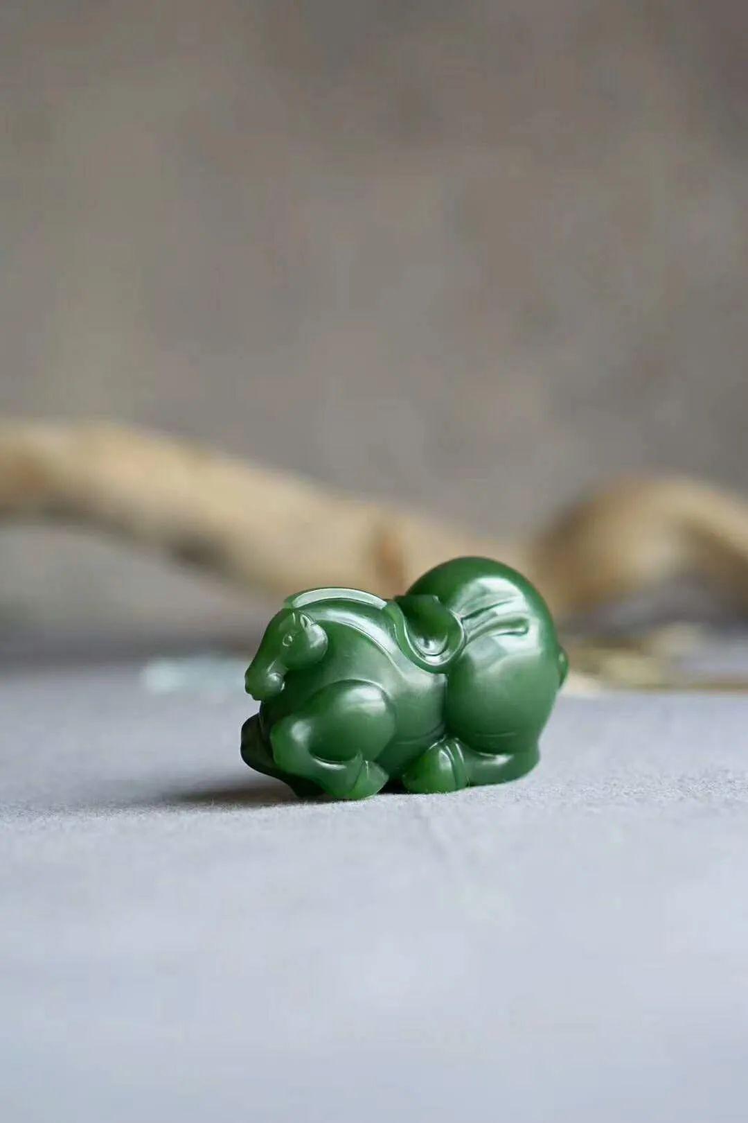 【石木藏品】碧玉唐马