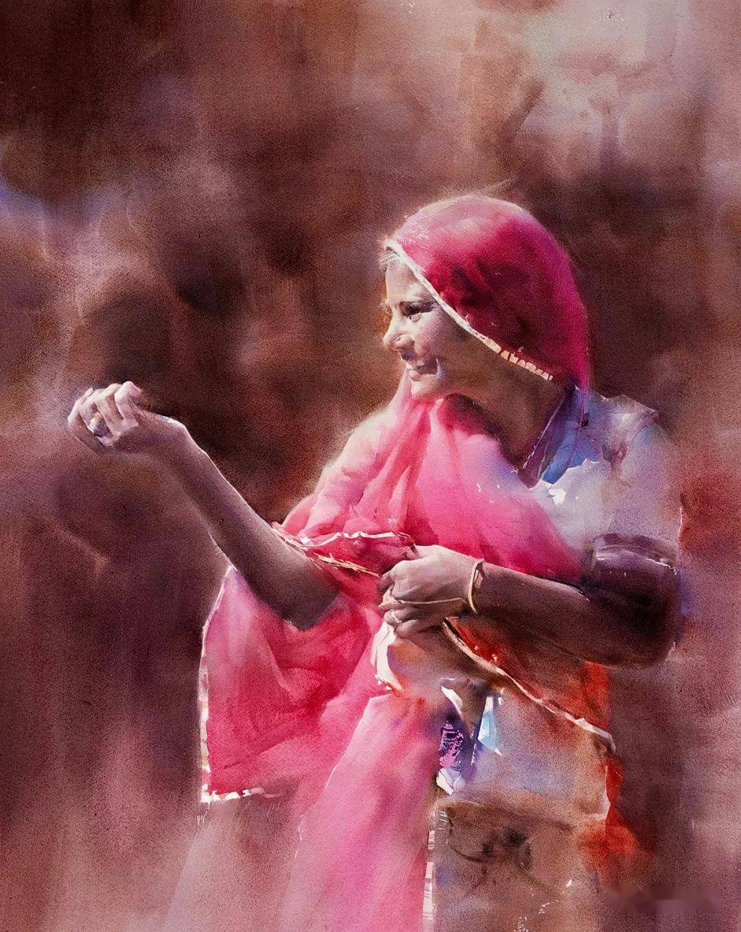 柳毅丨饱含深情的视野_水彩