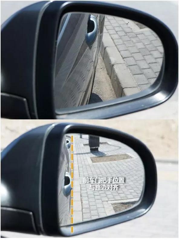 一般追线的参照物,就是汽车前盖的凸起,雨刮器的节点和后视镜(一般是