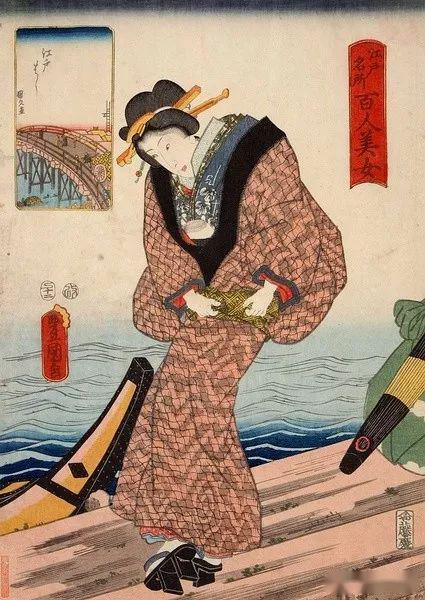 浮世绘—江戸名所百人美女图