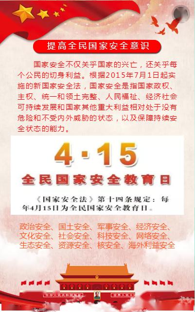 415全民国家安全教育日这些知识你要知道