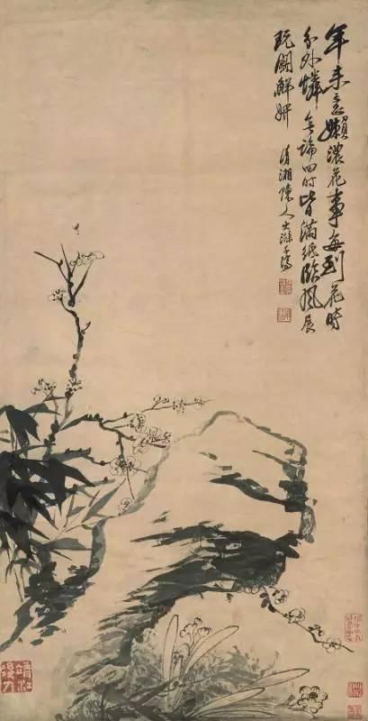 30cm 康熙四十四年(1705年) 上海博物館藏▲石濤《贈高鳳翰七言詩札》