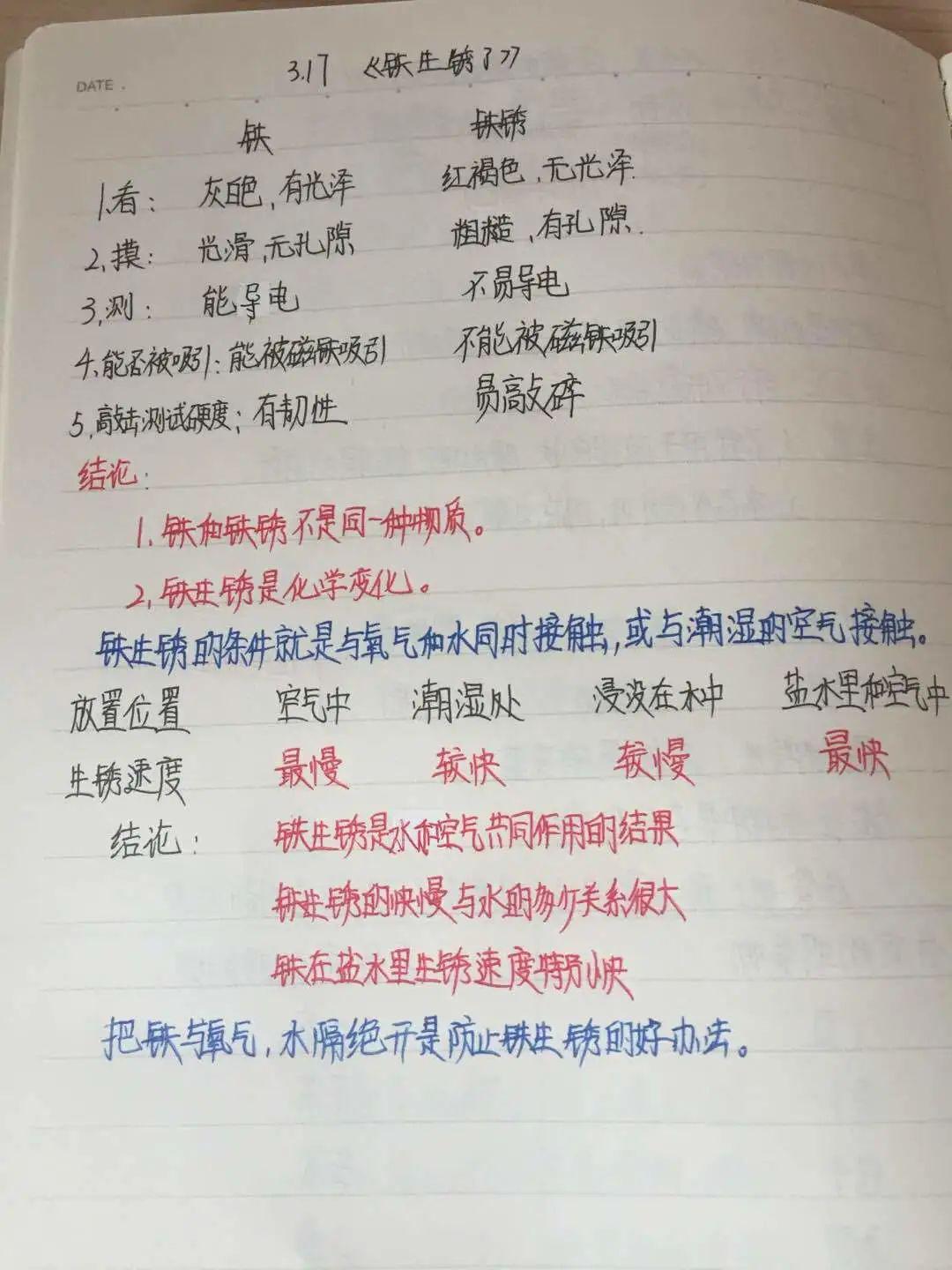 我的科学日记 ——六年级线上科学课第一阶段展示_笔记
