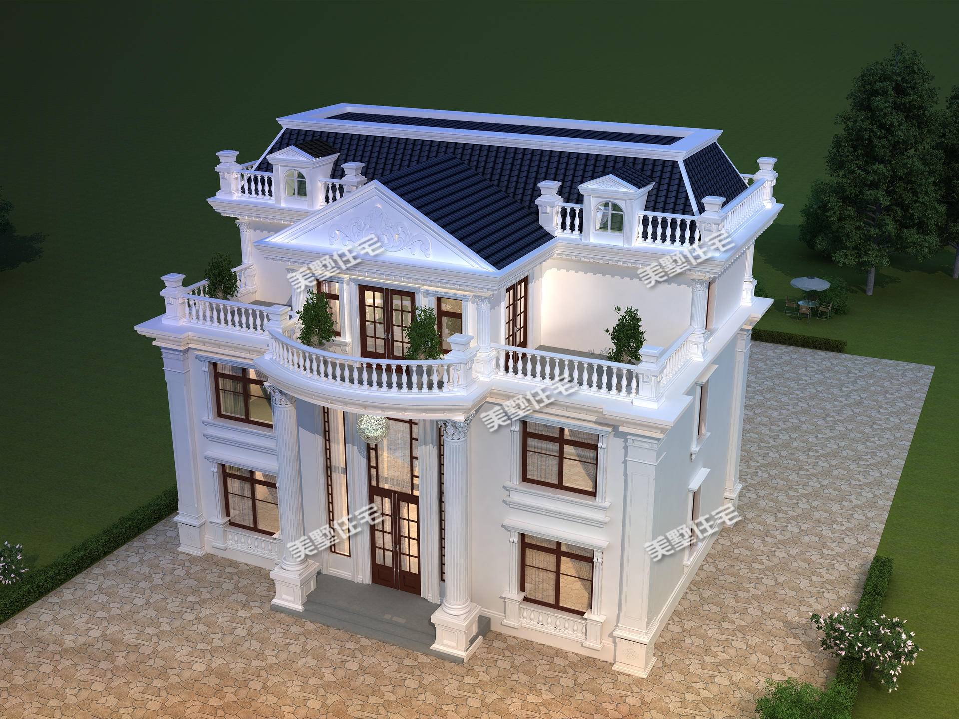 进深11米的欧式别墅10室3露台你不敢想象有多豪华