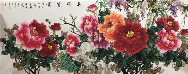 知名现代女艺术家曾素珍牡丹作品欣赏