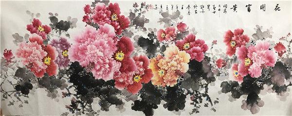知名现代女艺术家曾素珍牡丹作品欣赏