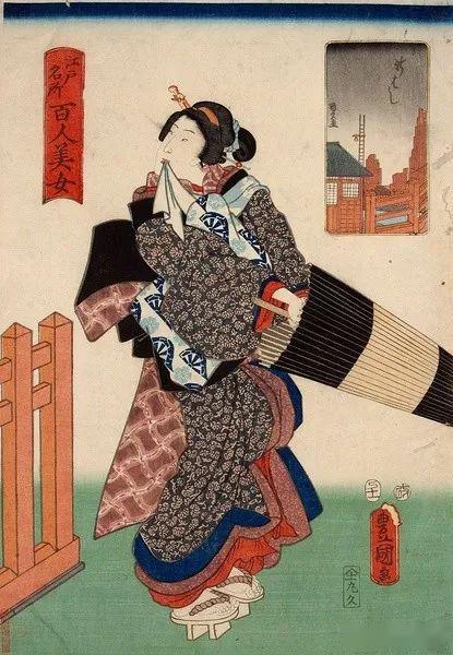 浮世绘—江戸名所百人美女图