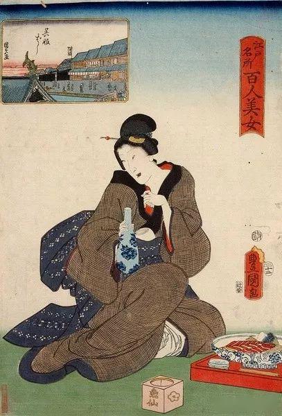 浮世绘—江戸名所百人美女图