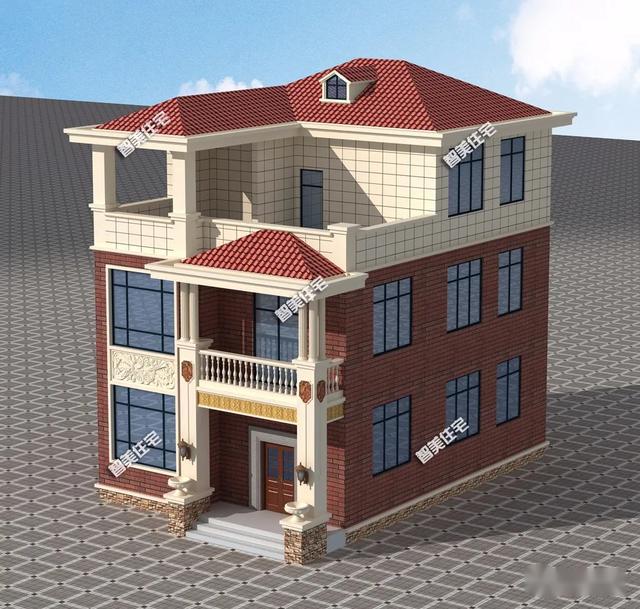 6栋面宽8米多的农村别墅小开间户型不比大豪宅逊色