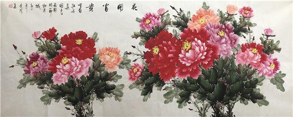 知名现代女艺术家曾素珍牡丹作品欣赏