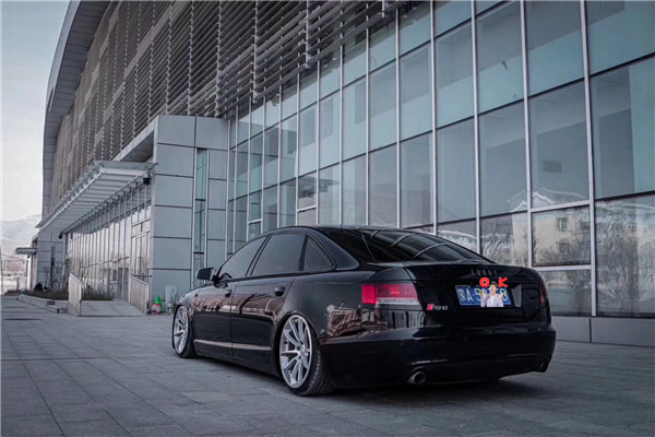 奥迪a6c6改装airbft气动避震品牌降低车身效果案例