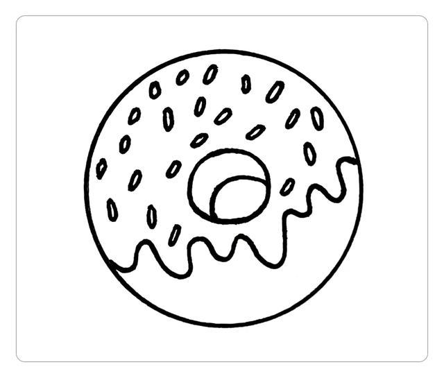 甜甜圈画法图片