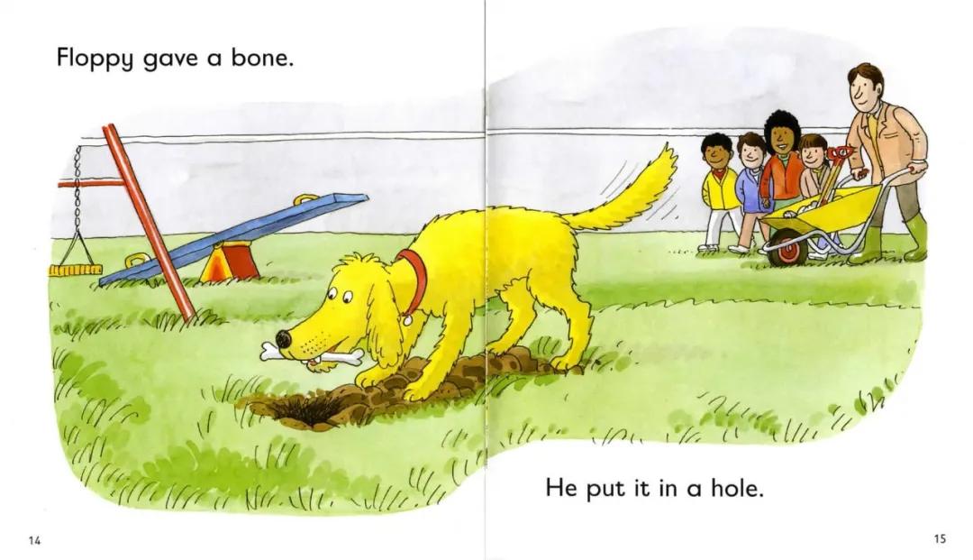 看来都种完树了,他们来到游乐园附近,看到了 floppywhat did floppy