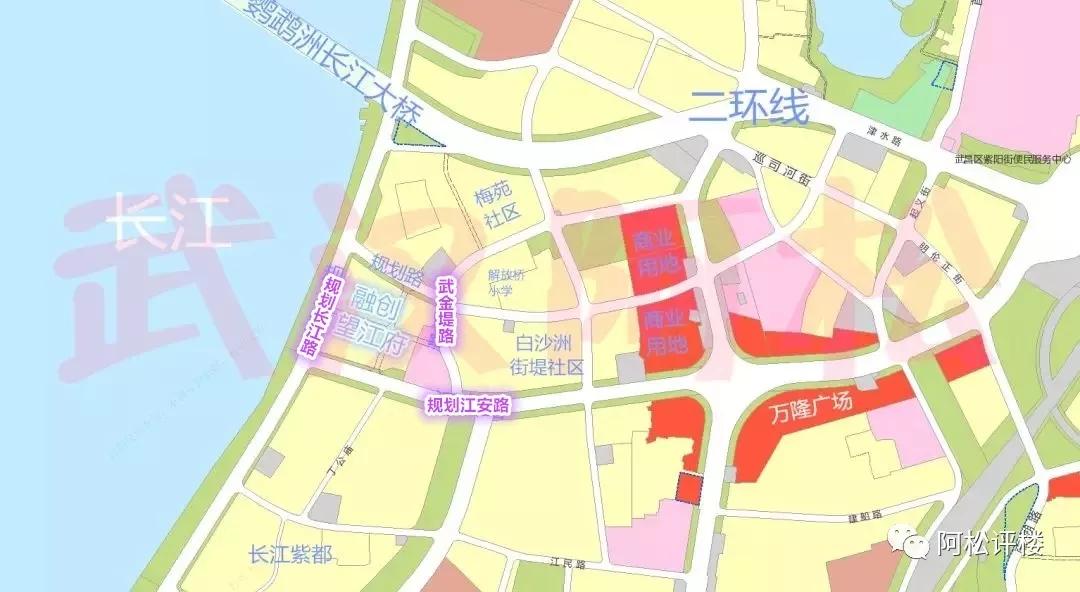 5km,属于武昌区定义的白沙新城片区.