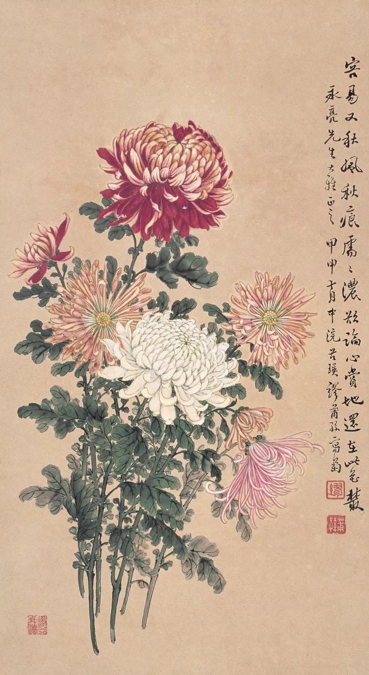 画菊专家的菊花与他的百花图集_缪谷瑛