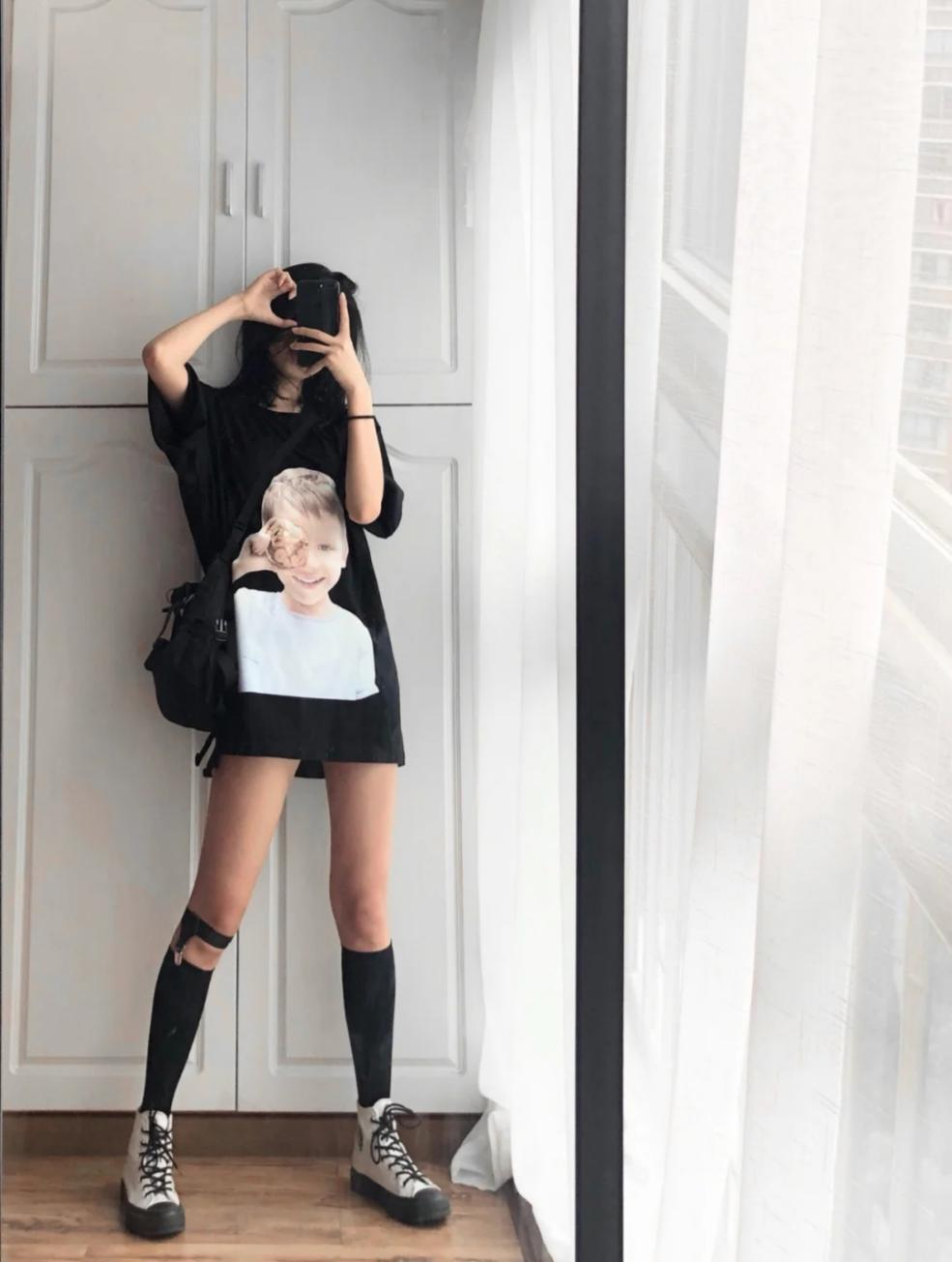 要温度也要风度黑色中筒袜就可以十套搭配让你走到哪都是亮点