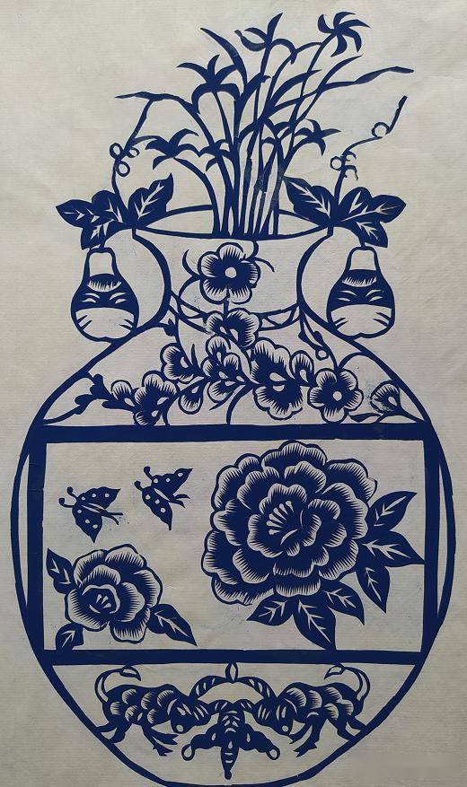 华夏瑰宝剪艺开花陕西榆林靖边马金兰女士剪纸作品赏析